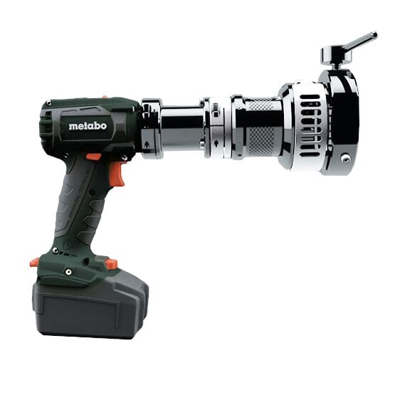 A makita cordless screwdriver on a white background.