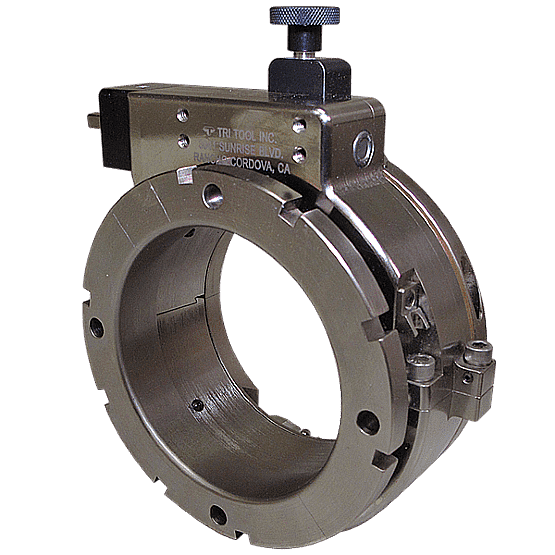 Pipe cutting and beveling machine tool.