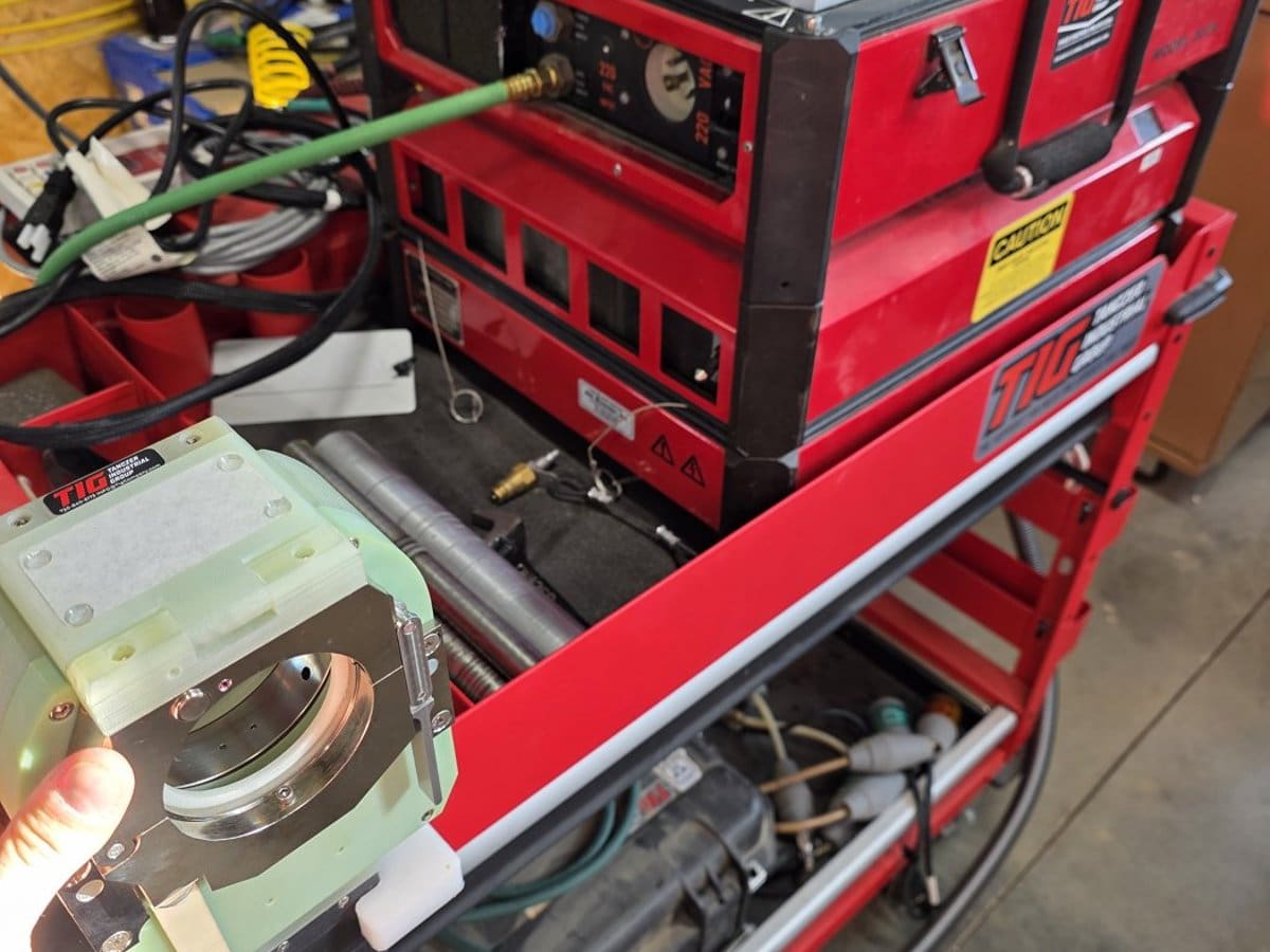 Orbital weld head and power supply in for service at Tanczer Industrial Group